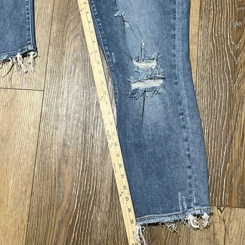 NWT Judy Blue 90s Straight Leg High Waist Distressed Jeans 14W Stretch Boho $73 - Picture 10 of 10